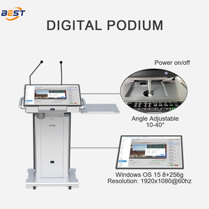 Podio Eléctrico Inteligente con Elevación Motorizada y Altura Ajustable, con Pantalla Táctil <span class=keywords><strong>para</strong></span> Conferencias, Universidades e Iglesias - Product Image 4
