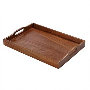 Rectangular Real Acacia <b>Wooden</b> Serving Tray-Polished Finish Elegant Decorative Dishwasher Microwave Safe Multifunctional for - Product Image 5