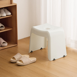 Tabouret en plastique Zhenying ZY blanc pur 8036-8037 pour la maison, la salle de bain et le salon - Product Image 3
