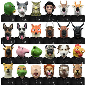 Masques en latex amusants avec des coiffures d'animaux mignons pour Halloween, cosplay, fête costumée, mascarade, festival, jouet, fournitures d'activités - Product Image 1