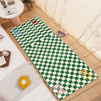 Tapis de salon à motif damier noir et blanc, tapis à motif damier pour enfants