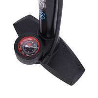 Pompe à pied universelle en acier 120 PSI pour vélo avec adaptateur de valve Presta/Schrader et manomètre