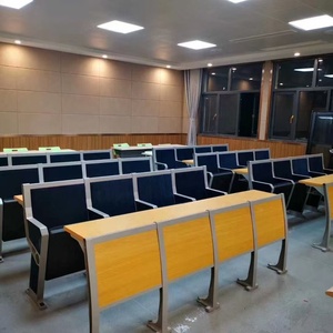 Escritorio y silla plegables para estudiantes, escalera para el aula universitaria, silla para asientos de salón de conferencias con mesa de escritura - Product Image 2