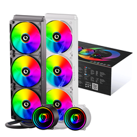 Refroidisseur de processeur liquide RGB Zeromaster 360 mm avec ventilateurs PWM ARGB, refroidissement par eau AIO, roulement à billes, garantie de 12 mois pour Intel, pour PC de jeu