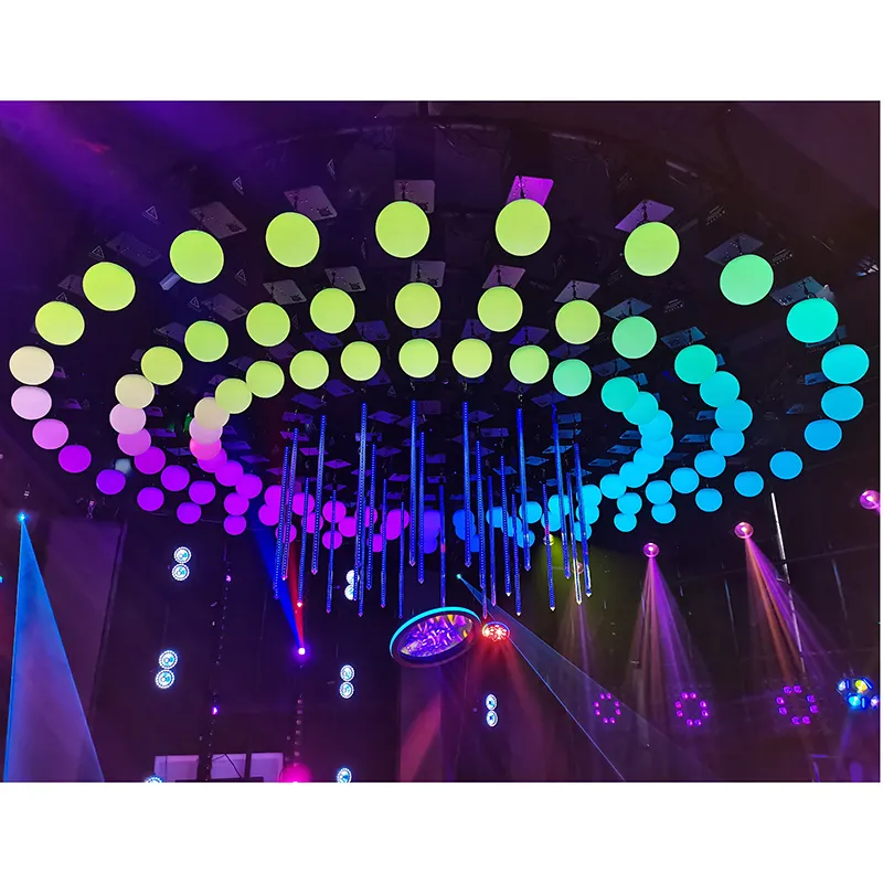 Podiumshow Led Lift Balsysteem Lier Opheffen 3D-effecten Rgb Dmx Led Kinetische Bal Licht