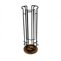 Support de rangement pour capsules de café en fer forgé, support de présentation multifonctionnel pour capsules de café avec base rotative