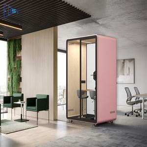 Cabine de travail modulaire insonorisée de haute qualité en aluminium, réduction du bruit, pour hall, commerce, maison - Product Image 1