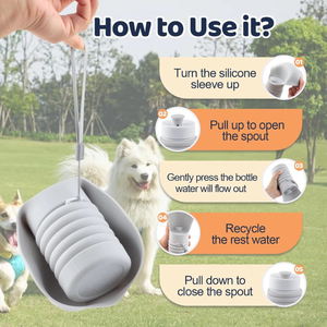 Açık seyahat kamp için taşınabilir silikon katlanabilir köpek su şişesi Pet köpek yavrusu için su sebili dağıtıcı/kediler uydurma besleme - Product Image 4