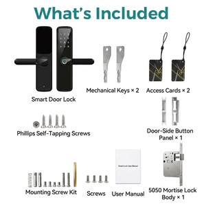 Tuya WiFi Smart Lock Home Cerradura Inteligente with Biometric Fingerprint Scanner Digital Password Ttlock Smart Handle Lock - Product Image 6