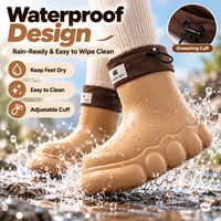Bottes de pluie à plateforme épaisse en PVC pour femmes, imperméables, antidérapantes, bottes courtes à la cheville pour l'extérieur, le jardin, le quotidien