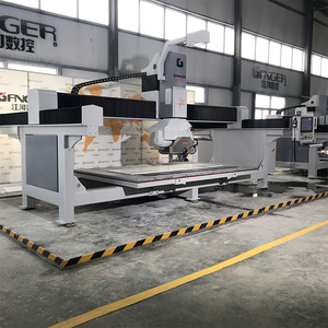 5 eixo CNC pedra ponte viu máquina de corte para granito mármore quartzo laje reta forro perfil corte - Product Image 1