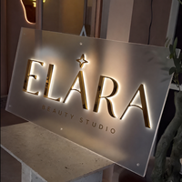 Enseignes murales lumineuses 3D personnalisées en aluminium pour salons de beauté, spas, barbiers – Décoration murale professionnelle