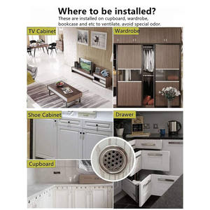 Ventilaciones de aire de 53mm, ventilación Circular de sofito, rejilla de ventilación redonda de acero inoxidable para cocina, baño, armario, armario - Product Image 3