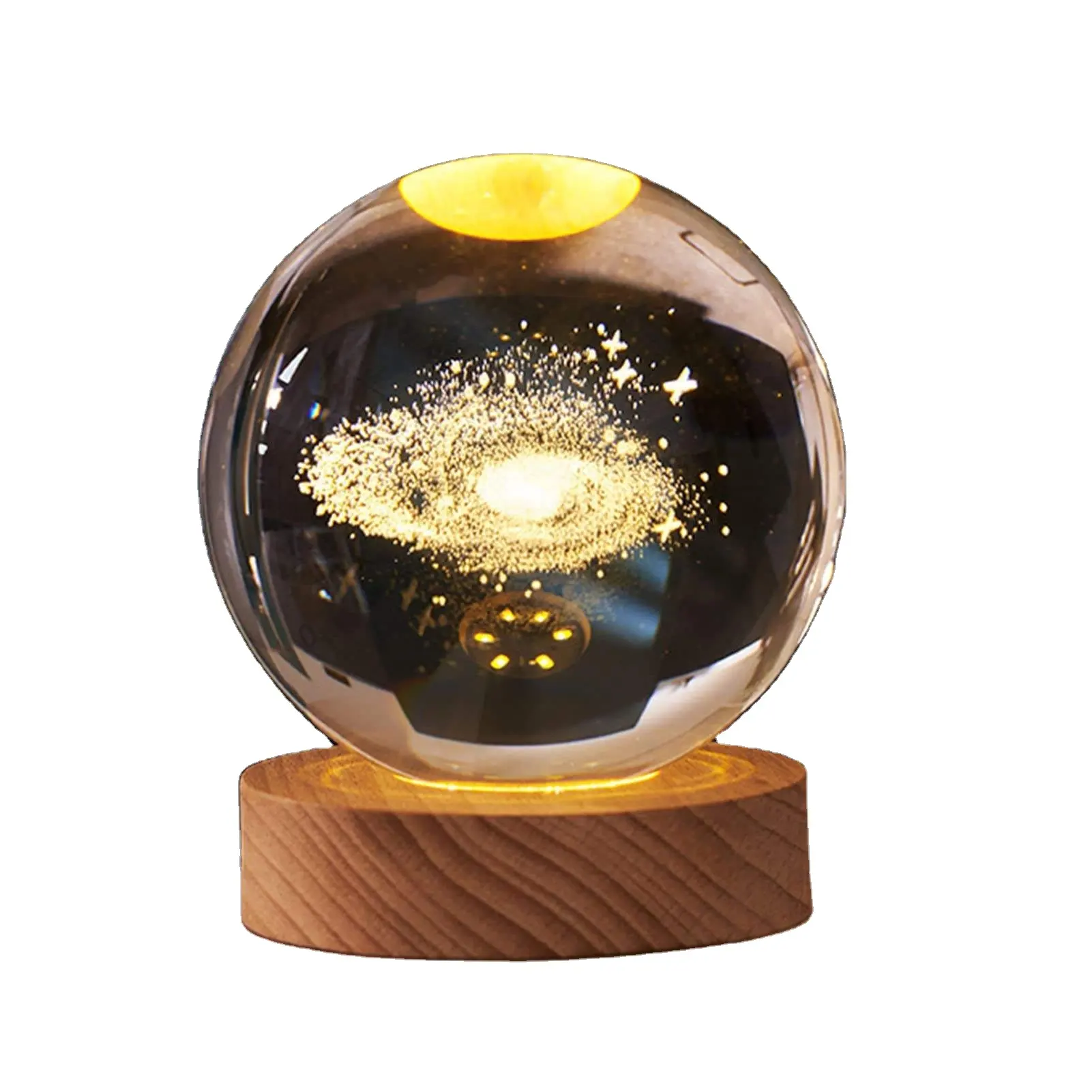 Best price 3d Art Crystal Ball LED Lamp Luminous Crystal Ball Led Night Lights for home bedroom table lamp