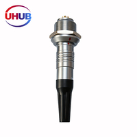 Connecteur circulaire autoverrouillant de qualité médicale UHUB, étanche IP68, fiche ronde en métal, 2-9 broches mâles