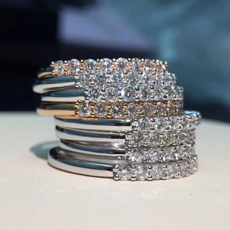 Atacado personalizado de anéis de joias masculinas da moda, feitos de ouro verdadeiro 18k 14k 9k e diamantes cultivados em laboratório