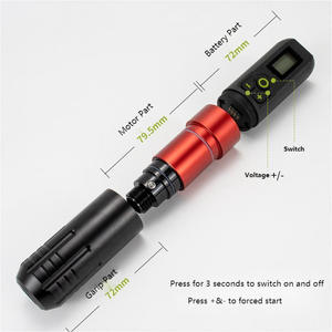 Nueva Máquina de Tatuar Inalámbrica de 2000mAh con Pantalla LED, Carrera de 3.5mm, Voltaje Ajustable, Herramienta de Cartucho de Aluminio - Product Image 5