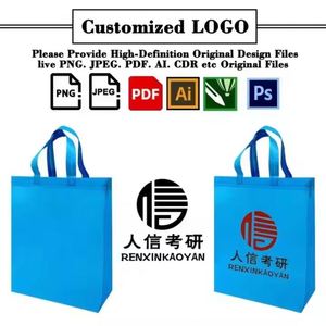 Promotion <b>Gift</b> Custom Logo Printed White Bags With Logos Reusable Shopping <b>Small</b> Non Woven Bag Full Printing - Product Image 2