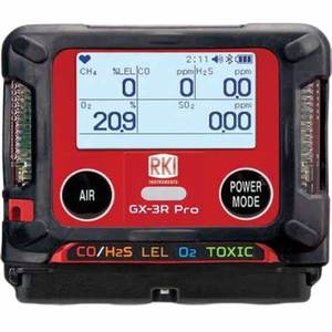 Détecteur de gaz portable RIKEN KEIKI GX-3R 4 gaz (LEL, O2, CO, H2S) pour espaces confinés, moniteur de gaz personnel IP66/68 ATEX Ex Ia IIC T4 - Product Image 4