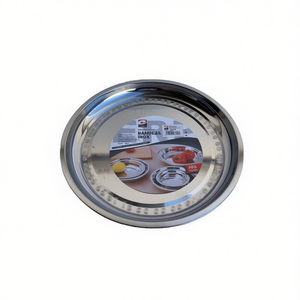 Mnj Stainless Steel Round Tray 40Cm 6Pcs Storage Trays - Product Image 1