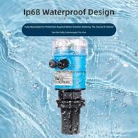 Transmetteur de niveau à ultrasons, précision classe 05, protection IP68, mesure de liquides, anti-interférence intelligent, affichage sur site