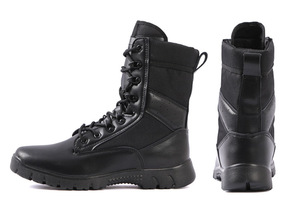 काले हल्के सामरिक युद्ध प्रशिक्षण बूट वाटरप्रूफ कुस्कुड बाहरी छलावरण एंटी-स्किड पहनने के प्रतिरोधी टो माइक्रोफाइबर - Product Image 5
