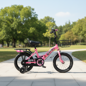 Bicicleta Plegable para Niños, Económica, en Stock, con Cuadro de Acero de 12 <span class=keywords><strong>Pulgadas</strong></span>, Pedales Ordinarios y Ruedas de Entrenamiento, para Niños de 3 a 5 y de 5 a 8 Años - Product Image 6