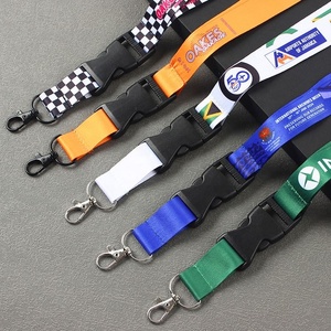 Longe en polyester personnalisée de vente chaude avec sangle de cou lavable à impression offset et porte-clés pour une utilisation promotionnelle - Product Image 2