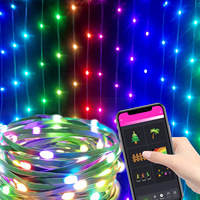 Nuevas Luces LED Mágicas de Alambre de Cuero IP65 5V USB para Navidad, Luces de Cadena LED RGBIC Inteligentes con Control Remoto y por Aplicación