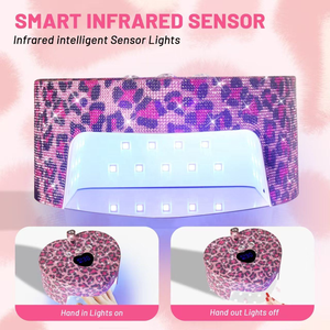 Wholesale Pink <strong>Leopard</strong> Print Professional Nail Dryer <strong>Lamp</strong> 86W Cordless LED Manicure <strong>Lamp</strong> 2-in-1 Wireless for Nail Drying Salon - Product Image 3