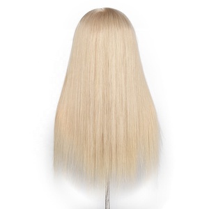 Chất lượng cao 24 "tóc vàng làm tóc đào tạo đầu mannequin 30% tóc thật của con người + Miễn phí kẹp bán buôn - Product Image 3