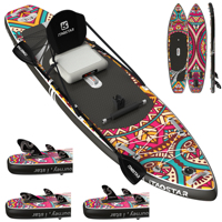 ITAOSTAR Planche de paddle gonflable portable 11'6"x35"x6" avec 5 ailerons pour lacs et rivières, matériel de sports nautiques SUP