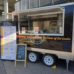 Kereta kopi bergerak kereta es krim Trailer DOT makanan santai Trailer untuk dijual truk makanan restoran dengan dapur penuh