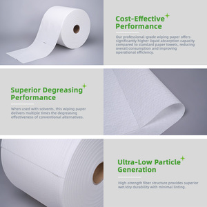 Rouleaux de papier essuie-tout industriels WIPESTAR, résistants, absorbants l'huile, en pâte de bois, pour l'élimination des taches <span class=keywords><strong>d</strong></span>'huile sur les machines et les équipements. - Product Image 2