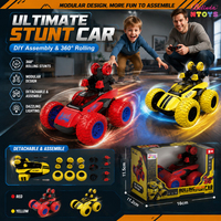Voitures télécommandées Belinda 4Ch Rolling Dance Stunt RC 27Mhz avec lumière 360° °   Jouets RC à rotation, cadeaux pour enfants