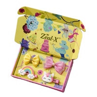 Boîte d'emballage de bijoux imprimée double face en gros, boîte à lettres rigide en papier au design fantaisie pour cadeaux d'enfants et abonnements
