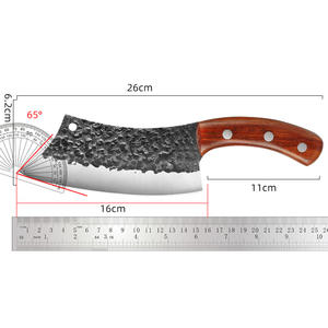 <span class=keywords><strong>Couteau</strong></span> à désosser tactique de survie en plein air de 6 pouces, <span class=keywords><strong>couteau</strong></span> de boucher de cuisine forgé à la main incurvé avec étui en cuir pour cadeau - Product Image 2