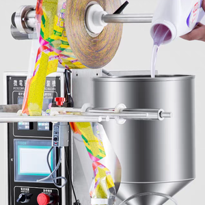 Machine de remplissage liquide pneumatique multifonctionnelle à quatre côtés pour sauce, miel, contrôle PLC, sachet en plastique automatique - Product Image 5