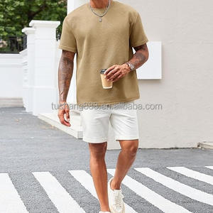 जल प्रमाण जीवन शैली हेवीवेट क्लब 95 पॉलिएस्टर 5 स्पैन्डेक्स पोशाक कस्टम खाकी ब्रांडिंग डिजाइन - Product Image 1