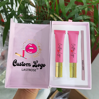 Kit de Maquillage Lèvres Luxe Végan 3-en-1 : Rouge à Lèvres Liquide, Gloss et Crayon à Lèvres Rotatif Crémeux avec Tête de Massage Métallique