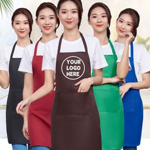 Tabliers de Serveur Personnalisés en Gros pour Uniformes de Personnel de Restaurant – Outil Promotionnel – Tablier à Bavette en Polyester Imperméable pour Entreprises - Product Image 1