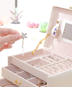 Manufacturer Wholesales High-end PU Large Capacity <b>Storage</b> Boxes, <b>Rings</b>,pendants, Necklaces, Jewelry Boxes,jewelry <b>Storage</b> Boxes - Product Image 4