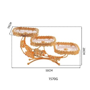 Nouvelle Assiette à Fruits Carrée Européenne Créative de Luxe Léger KVV, Plat à Pâtisserie Maison, Plateau de Rangement pour Snacks de Salon - Product Image 5