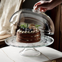 Vaisselle, plateau à cupcakes pour fête de Noël, plateau à gâteau en forme de dôme, or 24 carats, richement décoré, 12 po x 15 po