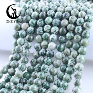 Zhe Ying 6mm 8mm 10mm perles <span class=keywords><strong>de</strong></span> pierre <span class=keywords><strong>de</strong></span> jaspe point vert cristal <span class=keywords><strong>de</strong></span> guérison pierres précieuses en vrac perles <span class=keywords><strong>de</strong></span> jaspe point vert - Product Image 4