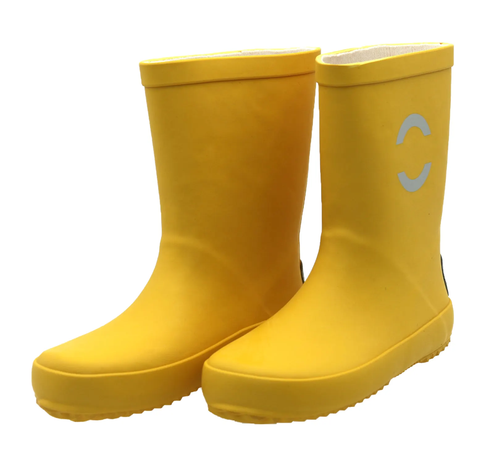 Bottes de pluie Wellington en caoutchouc jaune solide et imperméables pour enfants, bon marché