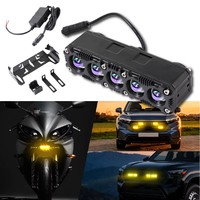 Feux auxiliaires LED laser de haute qualité Zda10 55W 36000Lm, couleur combinée jaune et blanc, 5 lasers, pour tout-terrain 4x4, travail, antibrouillard