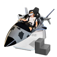 Simulador de Vuelo Real en Realidad Virtual, Cine 9D VR, Juego para Niños, Metálico para Interiores