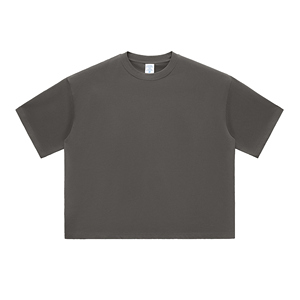 Alta calidad 230GSM 100% algodón Boxy Cropped camiseta de hombre Unisex Casual Streetwear Drop Shoulder camiseta de gran tamaño - Product Image 2