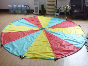<span class=keywords><strong>Parachute</strong></span> de <span class=keywords><strong>jeu</strong></span> arc-en-ciel pour enfants, pour l'intérieur et l'extérieur, avec poignées, <span class=keywords><strong>jeu</strong></span> de <span class=keywords><strong>parachute</strong></span> pour enfants - Product Image 4
